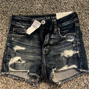 Dark Wash American Eagle Strech Shorts 00